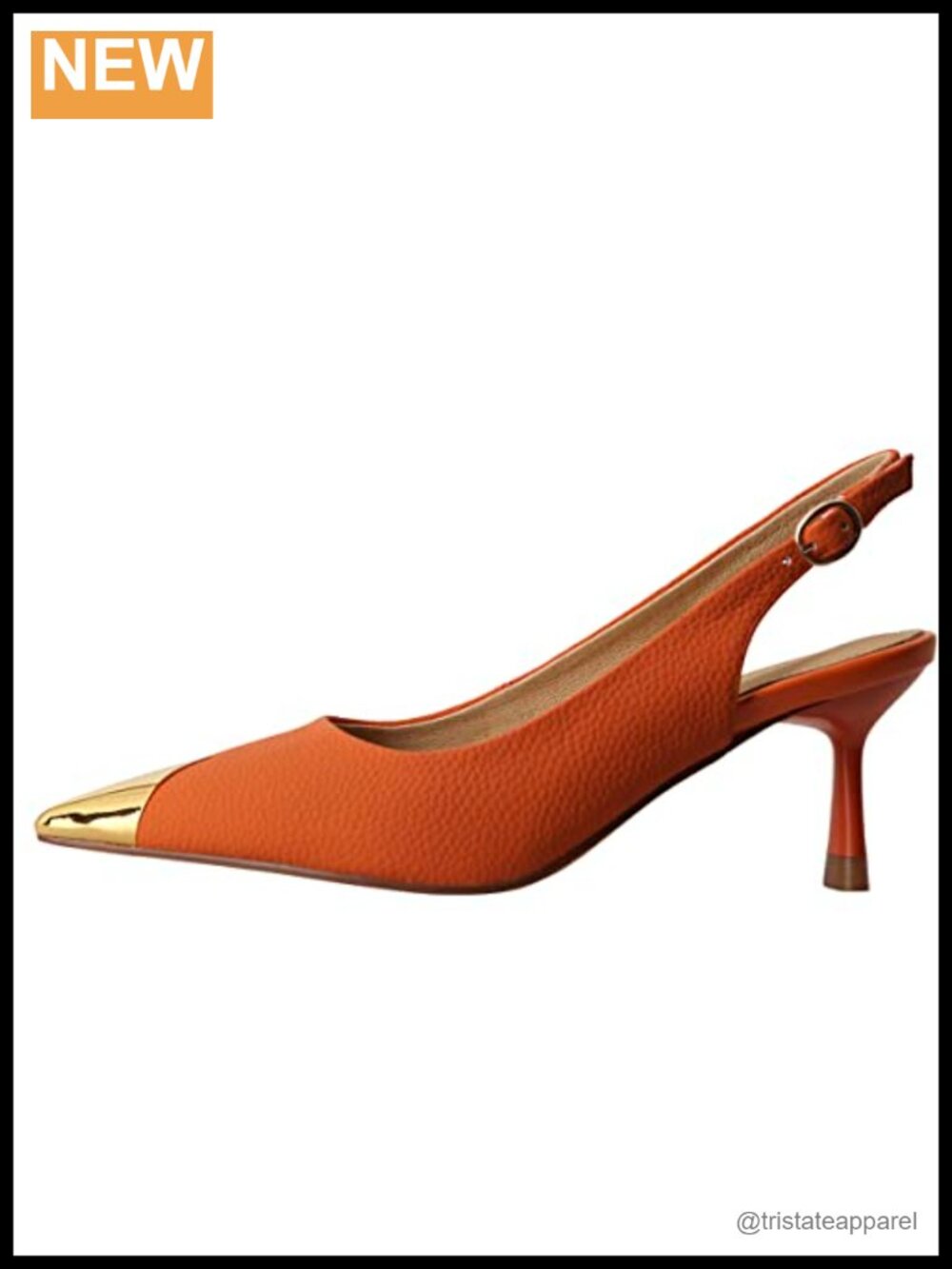 Divanne Slingback Pumps, Women's Pointed Toe Low Heel Sandals Slingback Strap